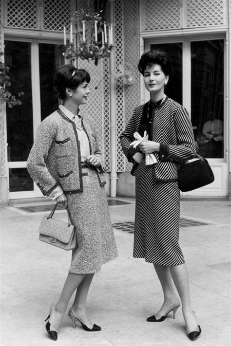 chanel suit 1954|chanel tweed suits 1950s.